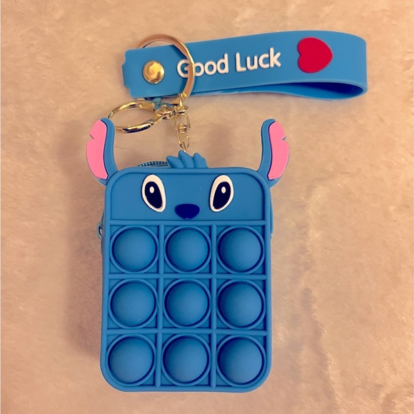 Accessories - STITCH!! POP-IT Coin Purse Keychain- New!